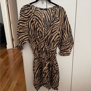 Mango zebra printed mini dress XL